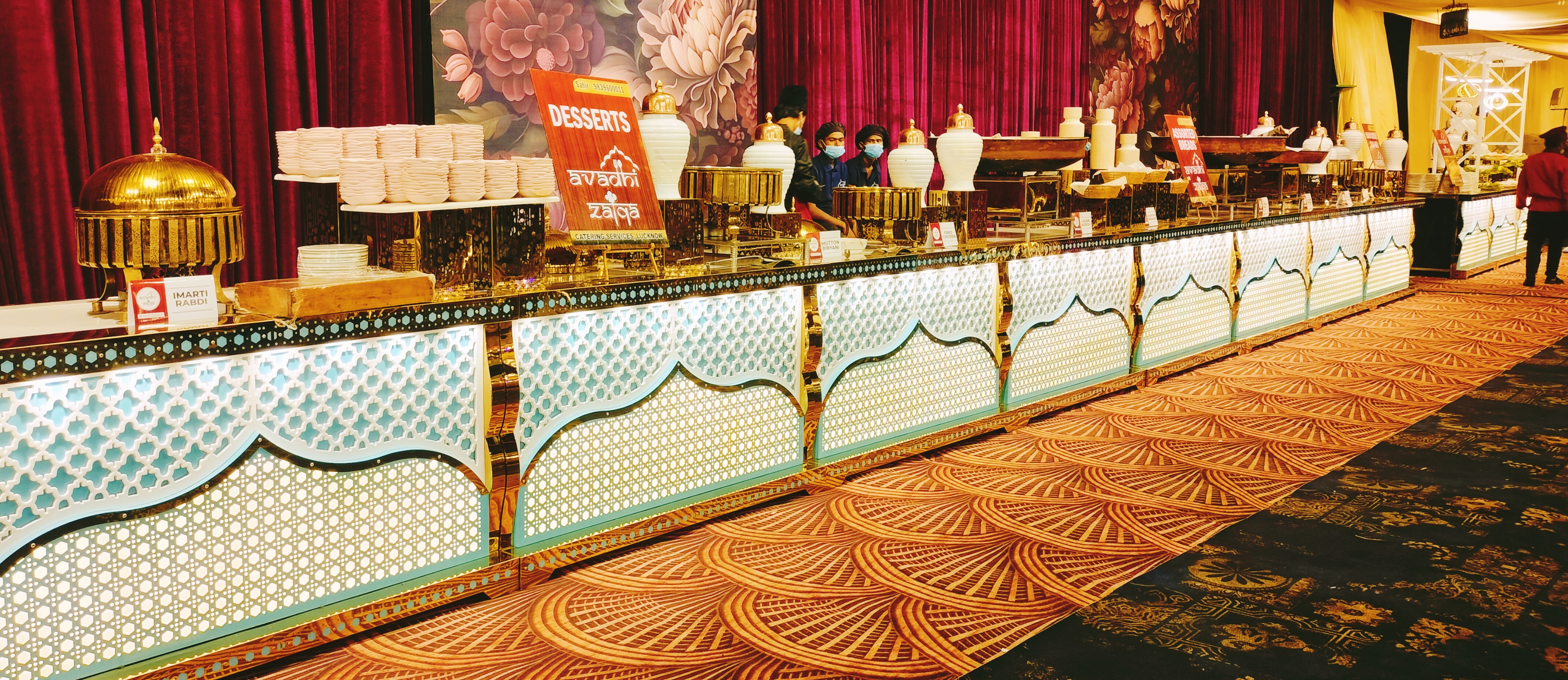 Buffet counter setup